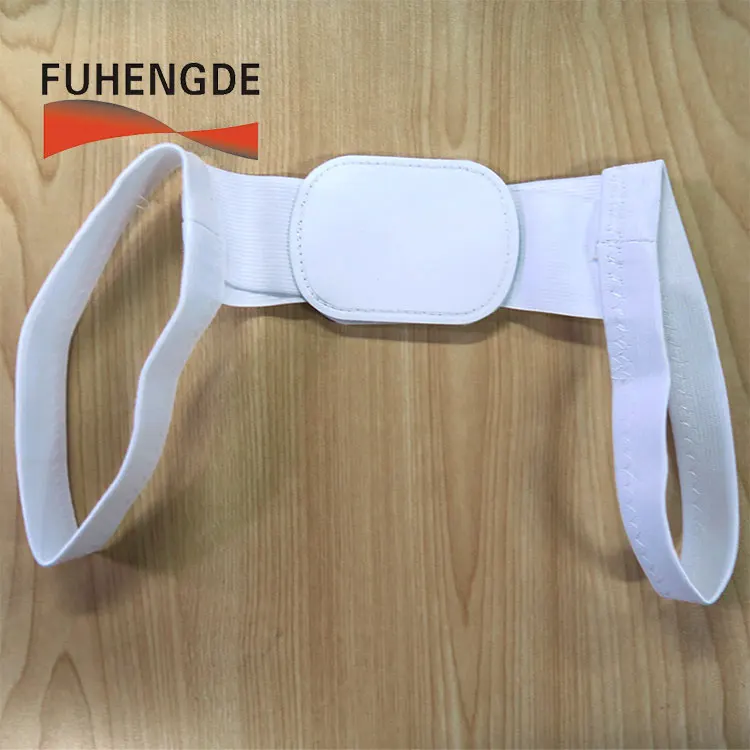 Latest Design Portable High Elasticity Posture Corrector Back Brace Strap In White Black