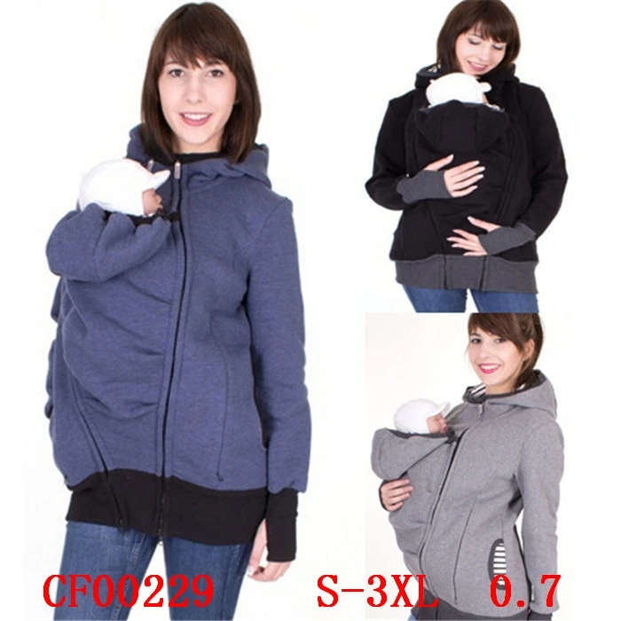 (0.8)CF00229   custom logo fall winter casual wholesale 2021 women Multifunctional three-in-one kangaroo