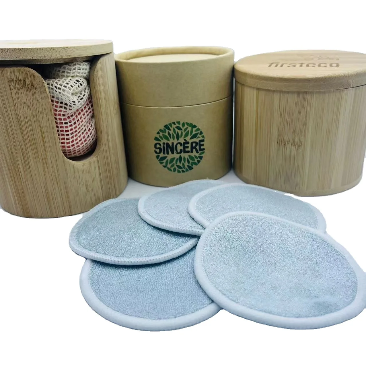 Reusable bamboo cotton makeup remover pads allow for customizable hot selling products