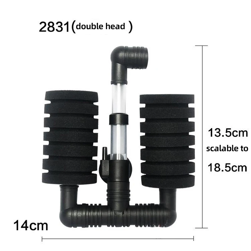 Ultra Quite Aquarium Air Pump Single Head Bio Sponge Fish Tank Aquarium Biochemical Sponge Foam  Filter