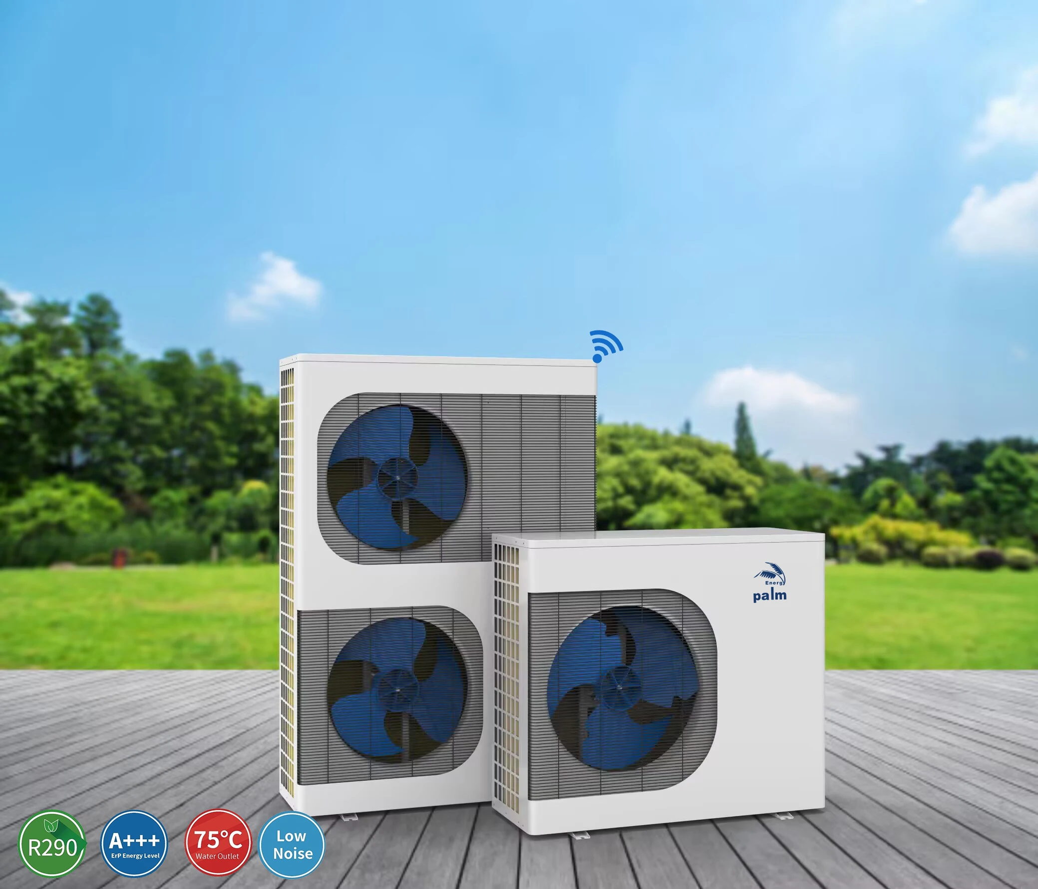 High temp 75c A+++ R290 NEW Inverter Air to Water Heat Pump Air Source for Heating Cooling DHW HVAC System Heat Pump