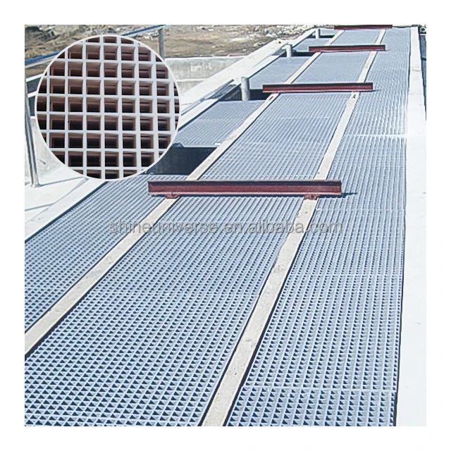 Shine Universe 19*19 38*38 Smooth FRP Grille Moulding Fiberglass Grating GRP Molded Grate for Solar Panel
