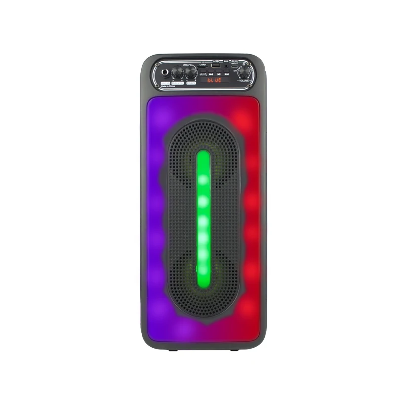 Temeisheng 8 inches portable outdoor portable speaker with flame light