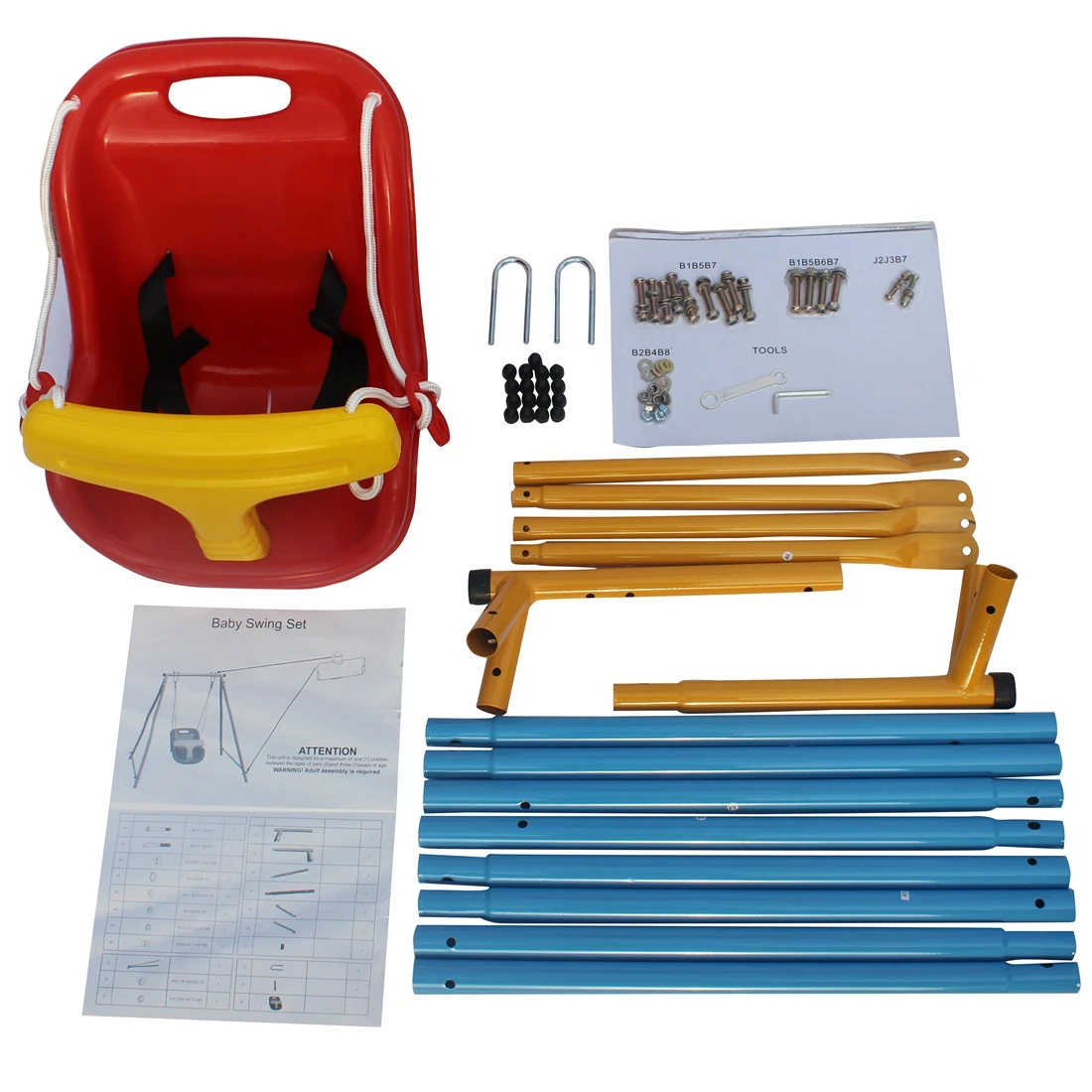 Swing Set for Toddler with safety belt Heavy-Duty Kid Swing Set for Backyard Baby Swing Indoor and Outdoor Play