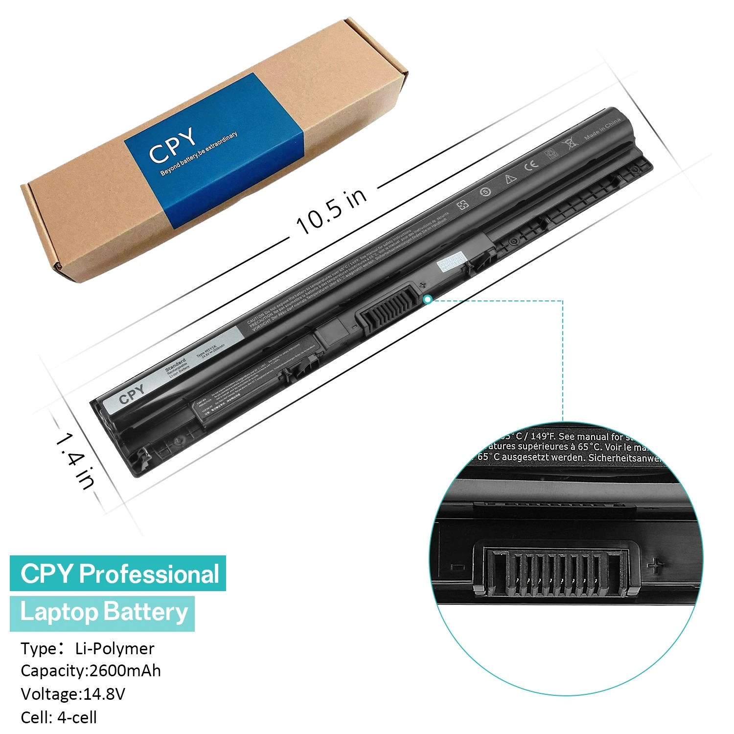 Computer batteries 14.8v 40wh M5Y1K Laptop Battery For Dell Inspiron 3451 5451 5551 5555 5558 5559 5755 5758