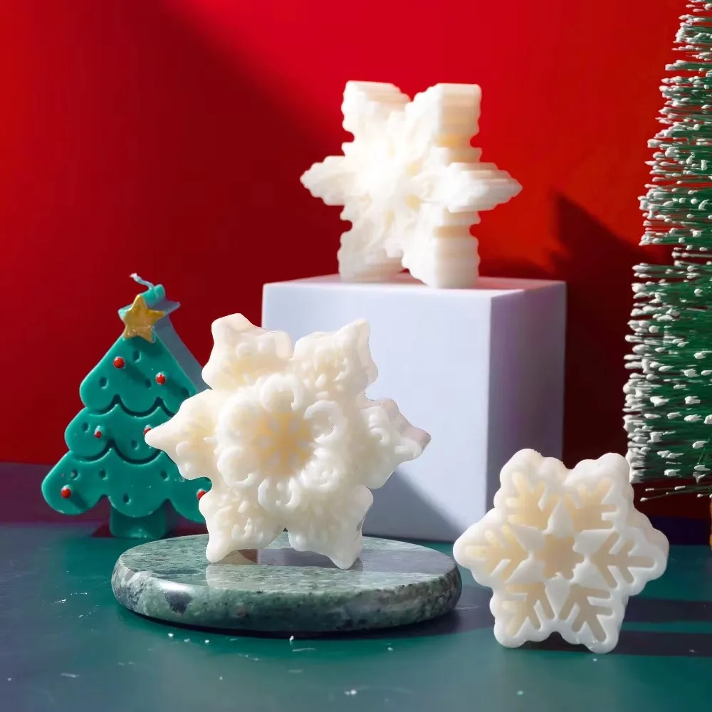 Wholesale DIY Cute Christmas Tree Gingerbread Man Silicone Cake Tools Scented Mold Making Silicon Molds for Candles Candle Molds