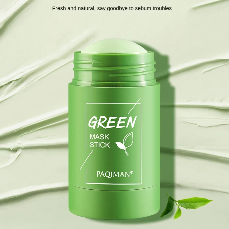 PAQIMAN In Stock Natural Cleansing Whitening Korean Style Beauty Skincare Facial Clay Mask Green Tea Mask Stick