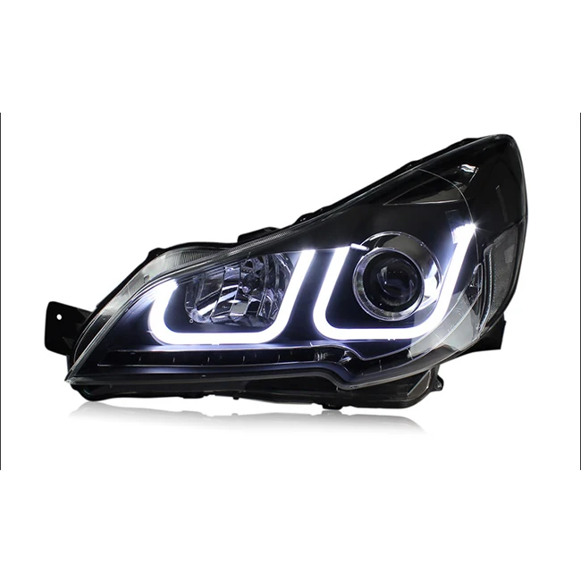 Head Lamp For Car Subaru Legacy 2010-2016 Outback Headlights Fog Lights Day Running Light DRL Car Light Assembly
