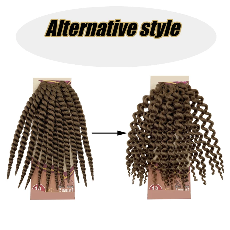 Kids Stylish Braiding Hairstyle 12inch Jumbo Senegalese Twist Crochet Braids Curly Hair for Kids Braid Extention
