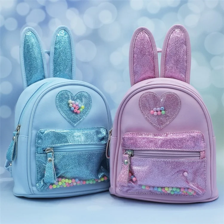 Children Small Rabbit Backpack Purse Cute Leather School Bags for Kids Girl BackPack Mochila Feminina