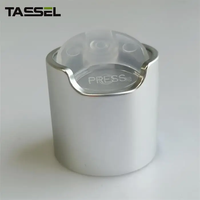 ABS Disc Top Cap 28/410 Matte Silver with Clear Top Guaranteed Quality