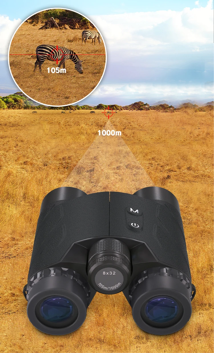 Бинокулярный лазерный дальномер ночного видения для взрослых, охотничий телескоп, лазерный дальномер