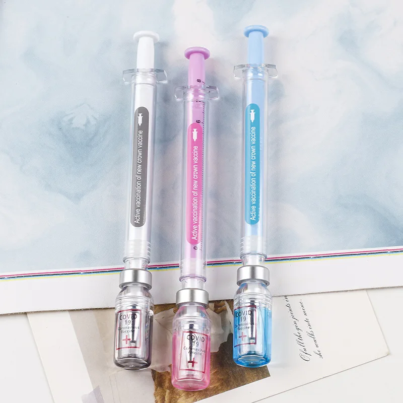 new Design Syringe Injector Shape Vaccine Gel Pen For School Cute Nurse Student Writing Stationery Office Supplies