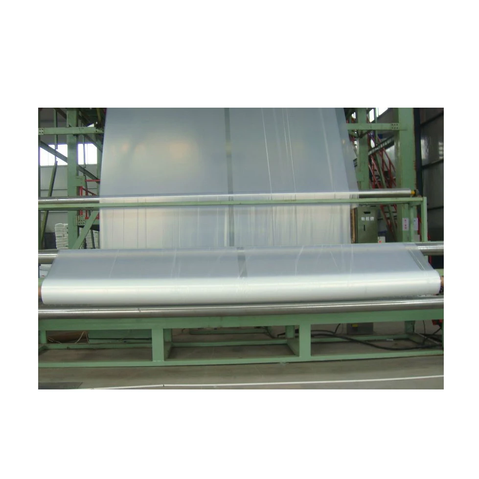 
200 micron reinforced woven pe double layer plastic greenhouse clear film 