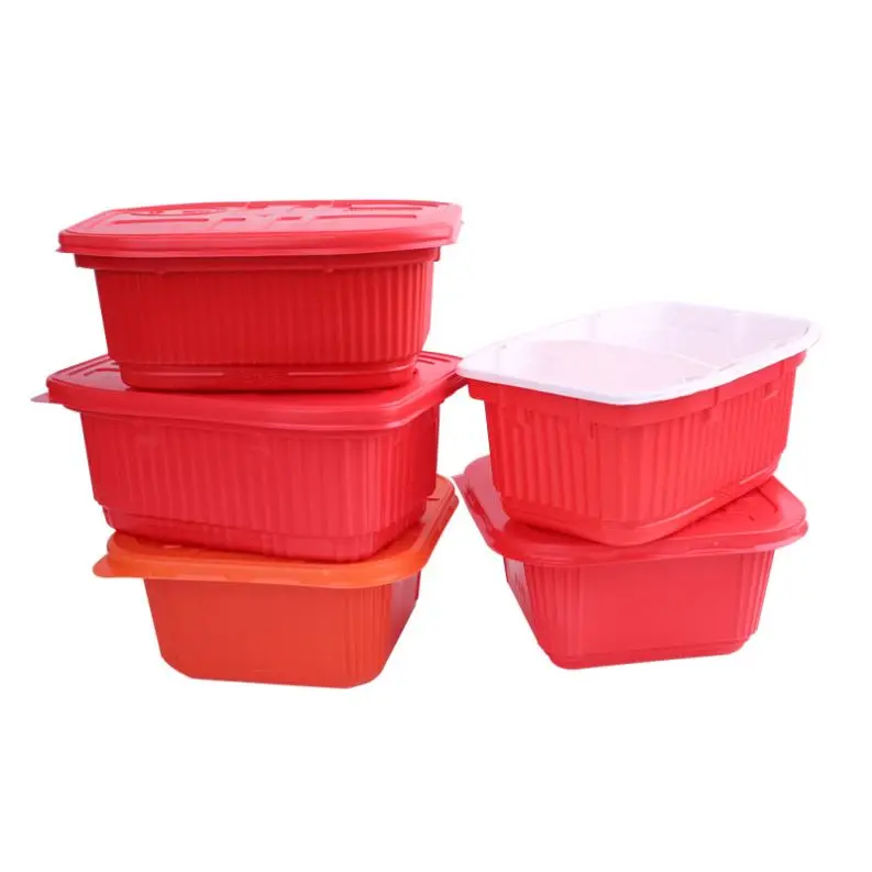 Custom Logo Takeaway Food Container Plastic Disposable Self Heating Lunch Box Heated
