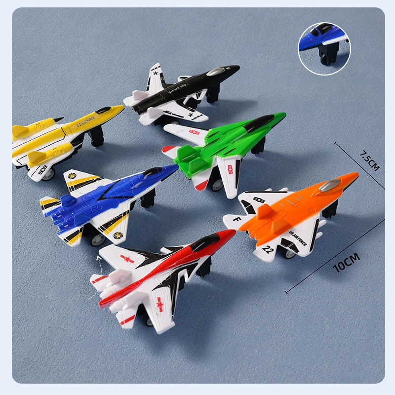 Hot Selling bulk toys children promotional toys military fighter plane Pull Back mini plane cheap small plastic airplane toy