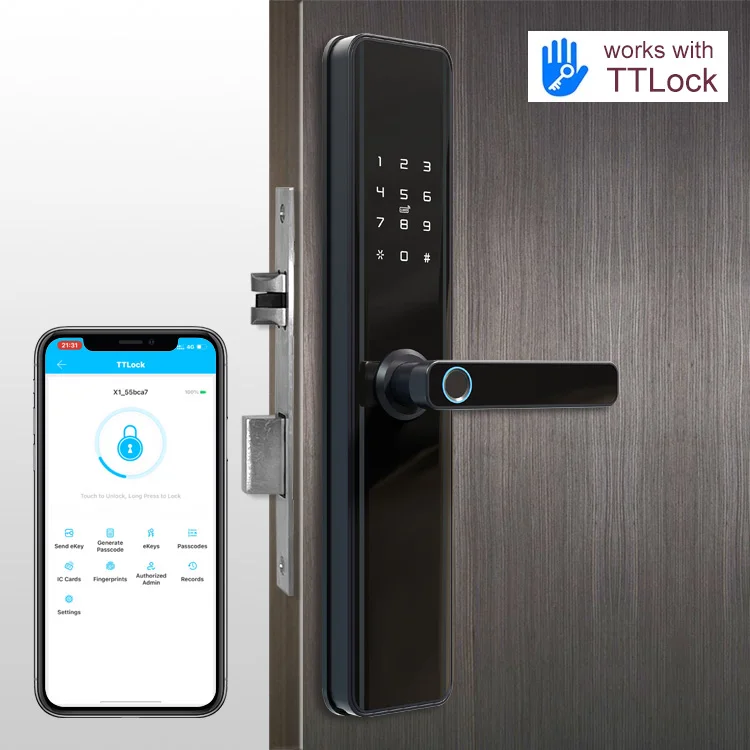 Youhe m1 Remote Wifi Home Electronic Digital Smart Fingerprint Door Lock With Tuya App