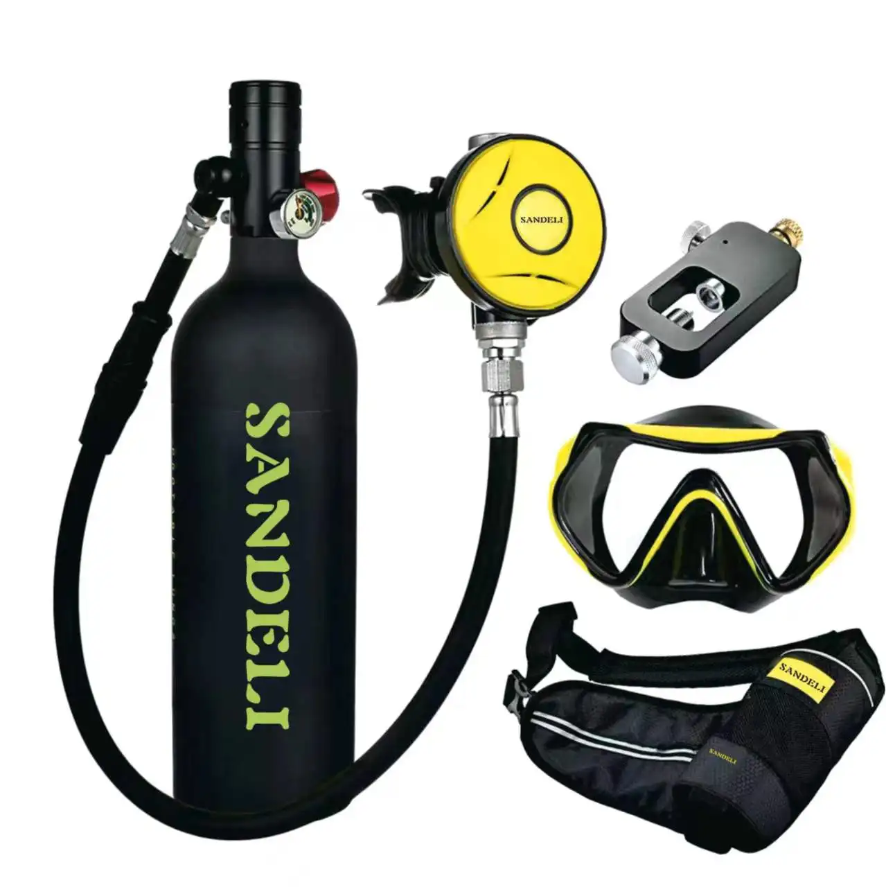 Portable small diving cylinder equipment 0.5L high pressure oxygen tank portable mini oxygen tank