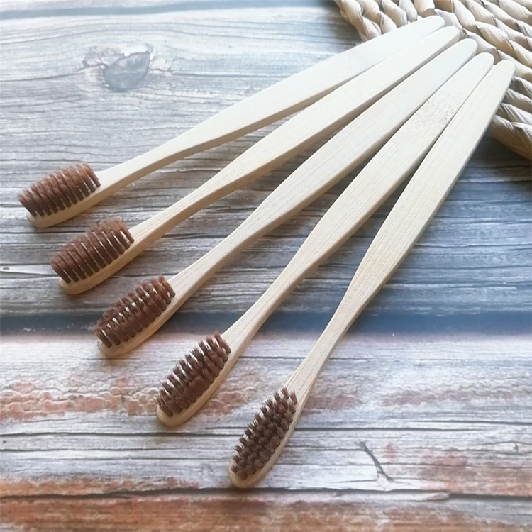 
Wholesale Environmental Charcoal Bamboo Toothbrush Medium Soft Bristle Oral Care Teeth Cleaning Eco Adult Brushes 