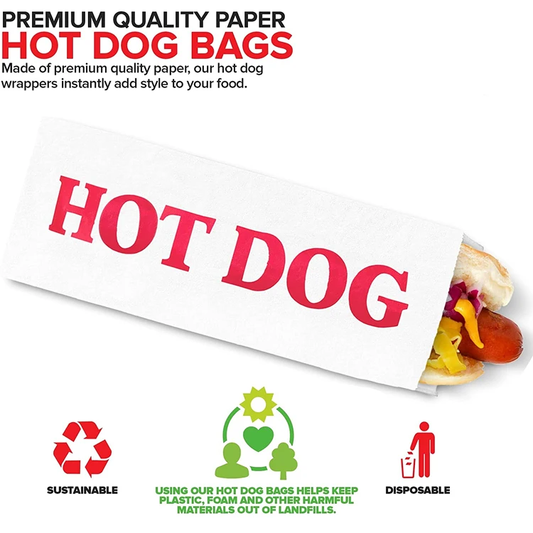 Kebab Fried Food Wrapper Bags Warming Aluminum Foil Hotdog French Fries Hamburger Sandwich Bbq Hot Dog Paper Custom Classic