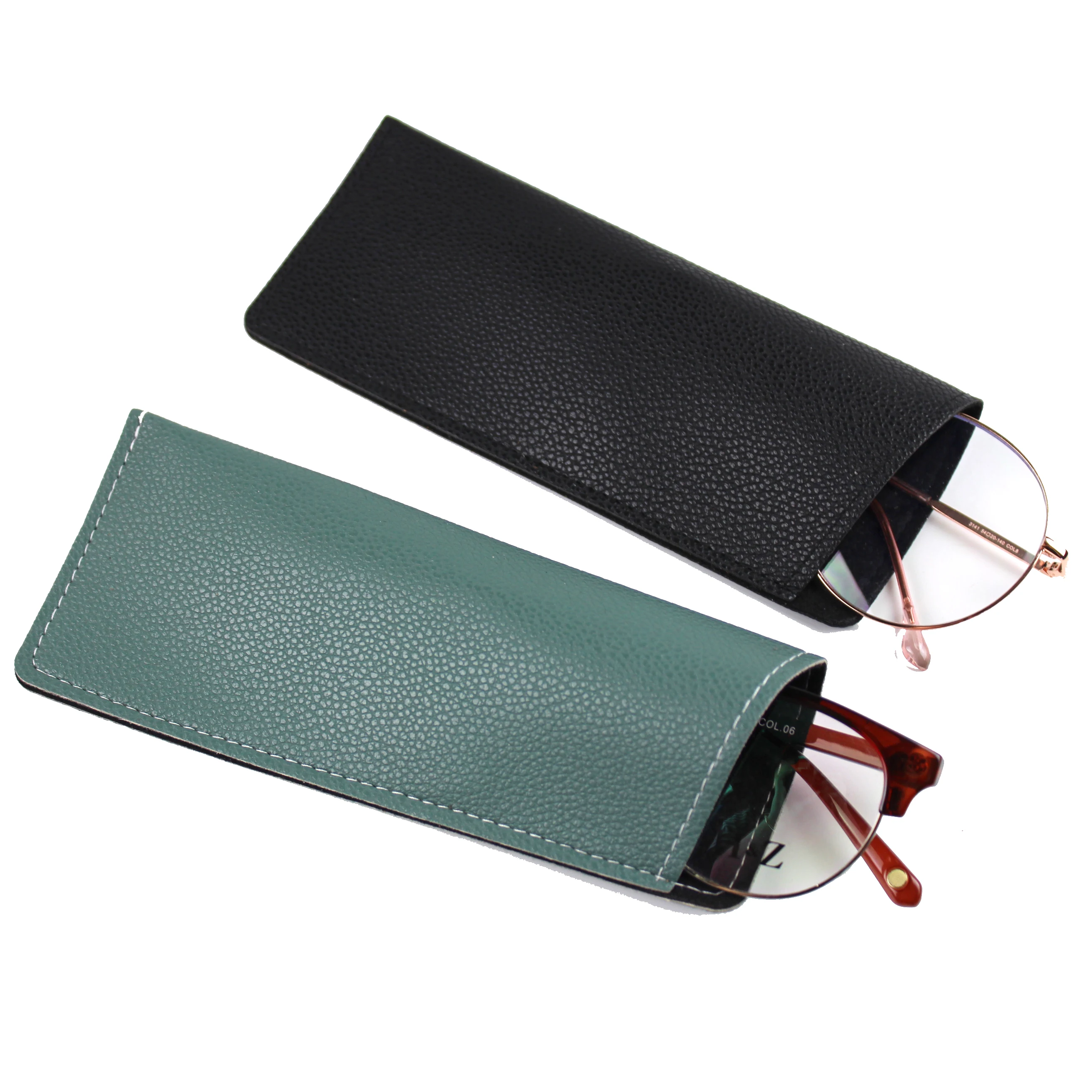 High Quality Customized Soft Pu Leather Eyeglasses Frame Bag Reading Glasses Pouch