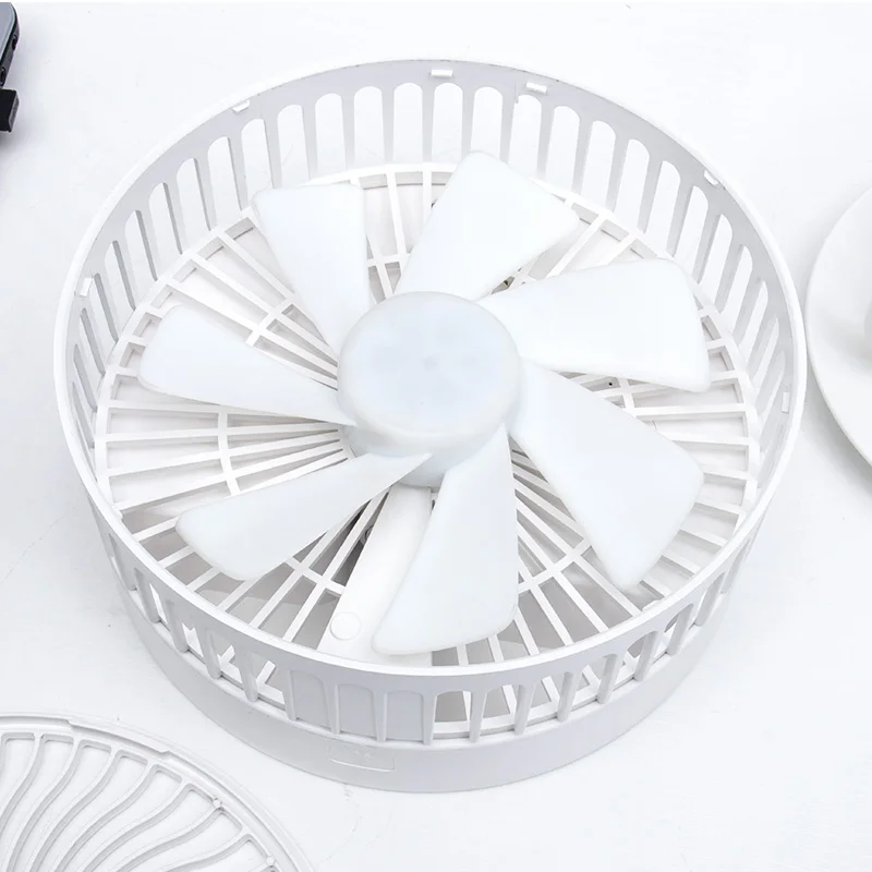 
NEW ARRIVAL 7 Blades Silence Floor Fan Rechargeable 8000mAh Portable USB Telescopic Folding Table Fan With Humidifier 