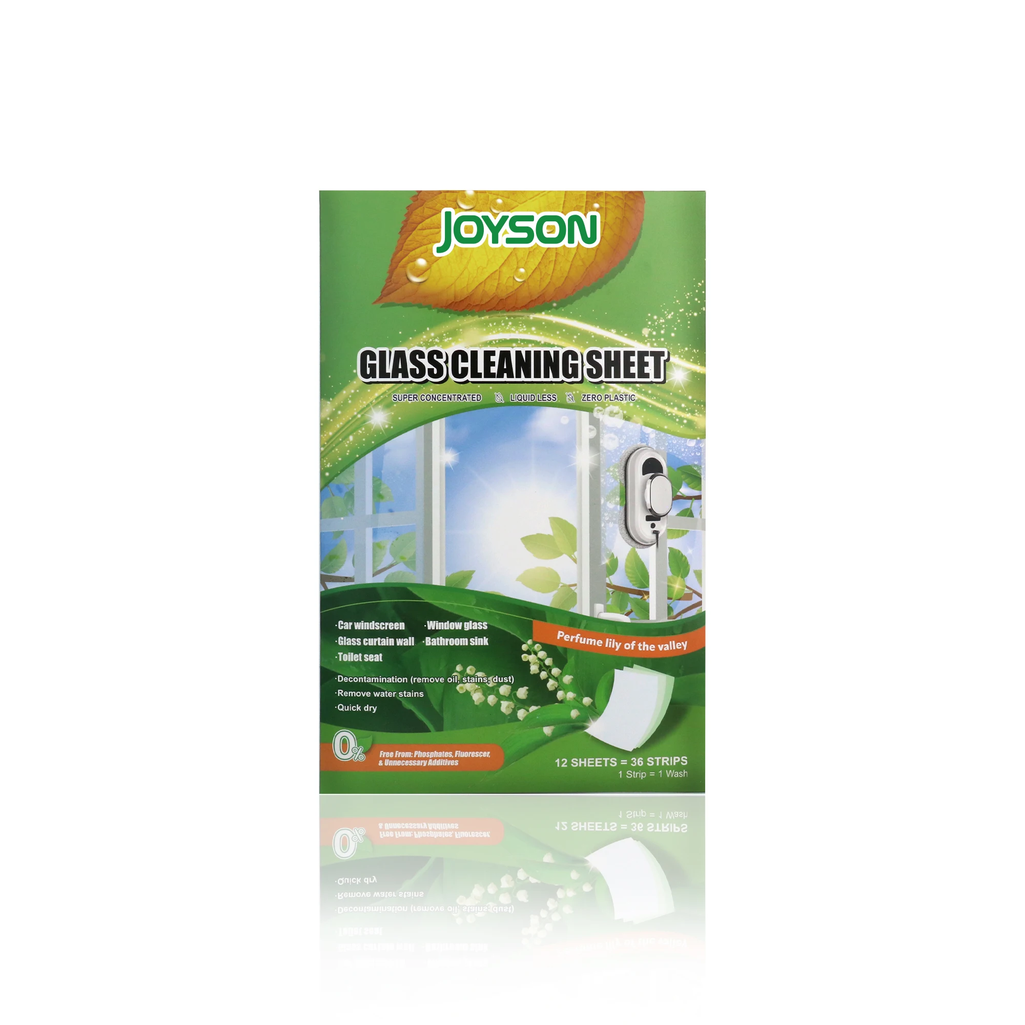 Liquidless Dissolvable Household Glass Cleaning Sheets Refresh Toilets & Bathroom Cleaners Strips Washing Paper