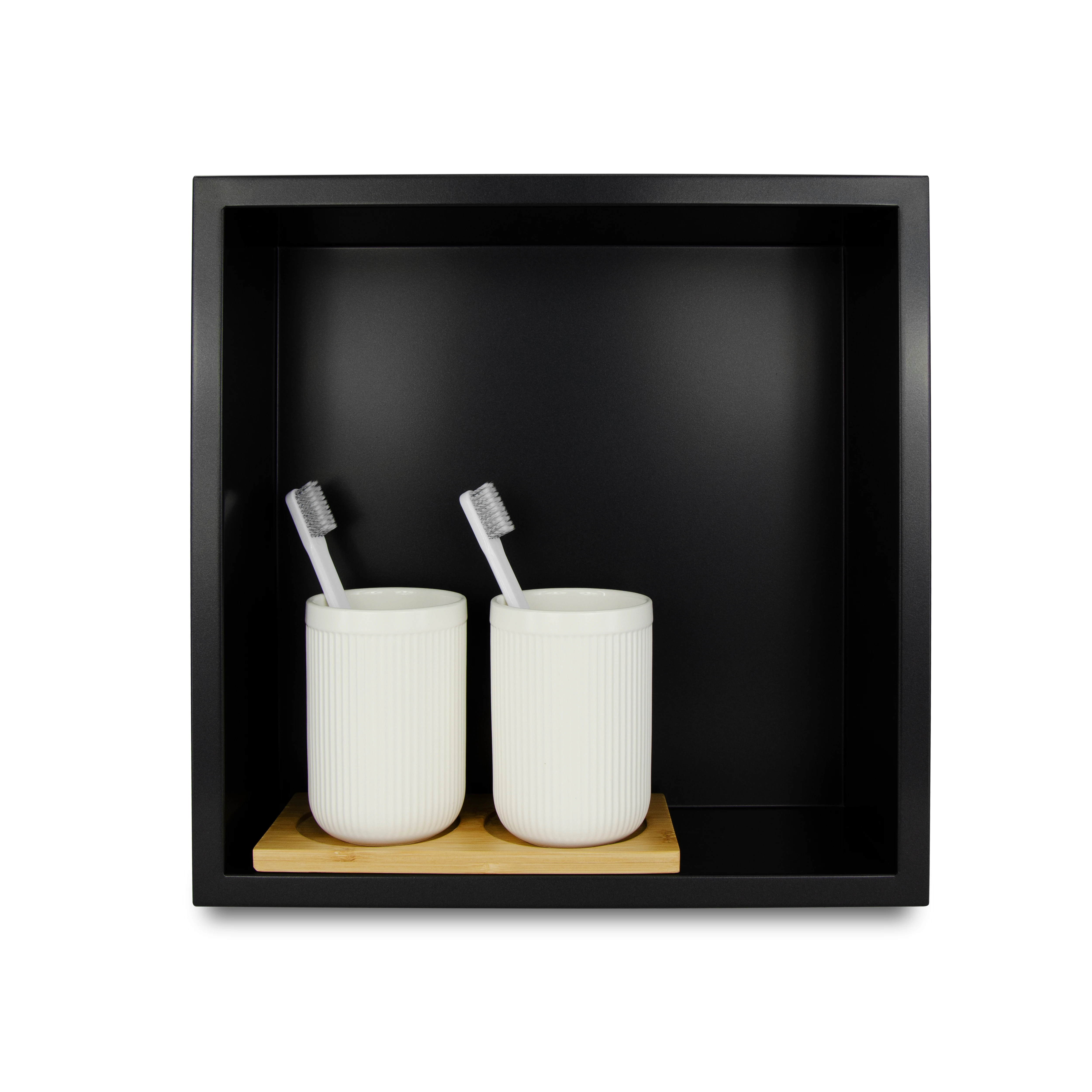 
Neodrain BA30307 Matte Black Bathroom Shelf Bathroom Recessed Shower Wall Niche 