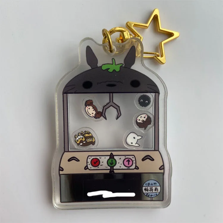 Custom Plastic Keychain Translucent Colored Edge Cartoon Anime Custom Acrylic Keychain With Tassel