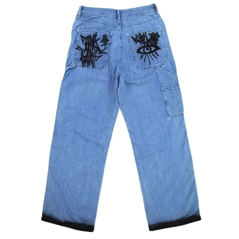AeeDenim Denim Manufacturer Hand Painted Jeans All Over Print Denim Y2k Jeans Men