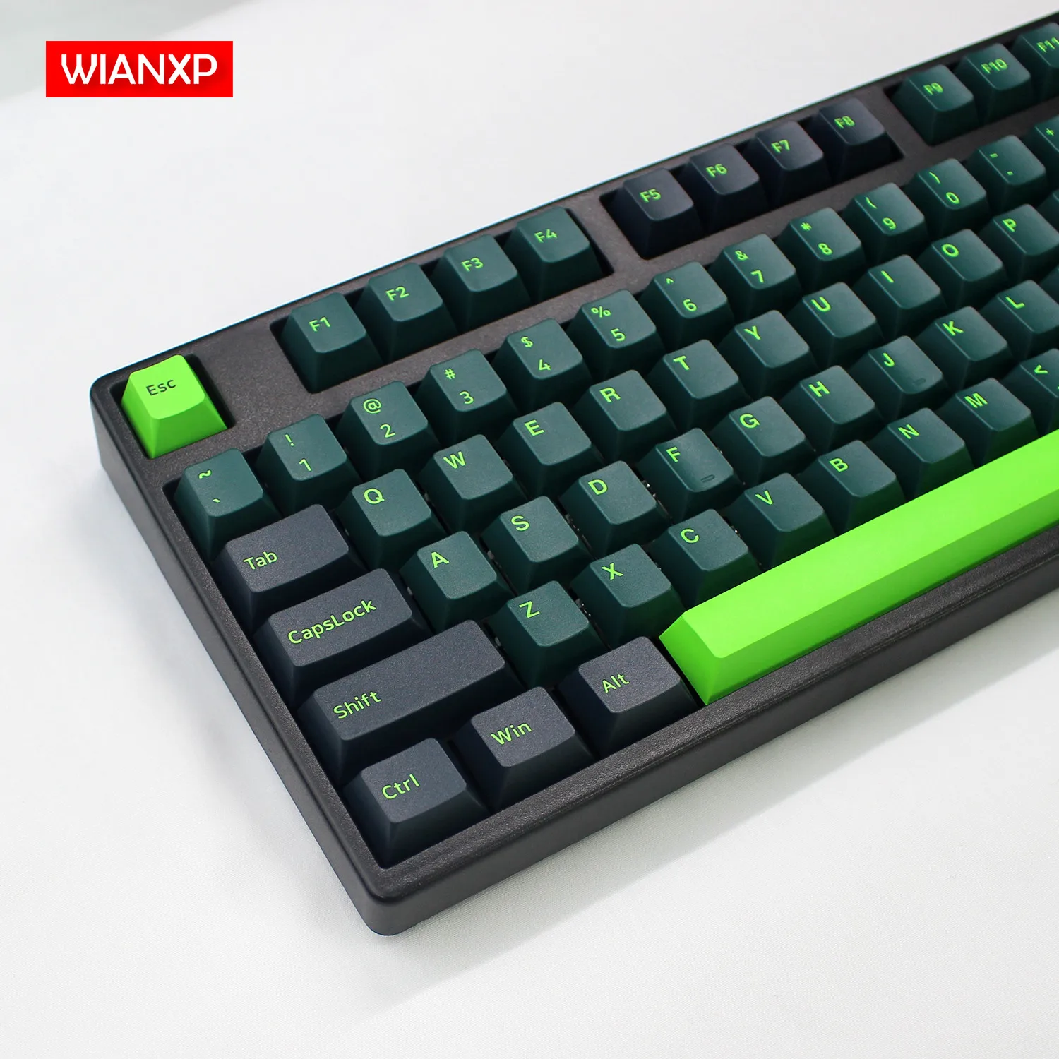 
Sound wave PBT colored doubleshot keycap set cherry profile keycap factory customized key cap reverse dyeing key cap 