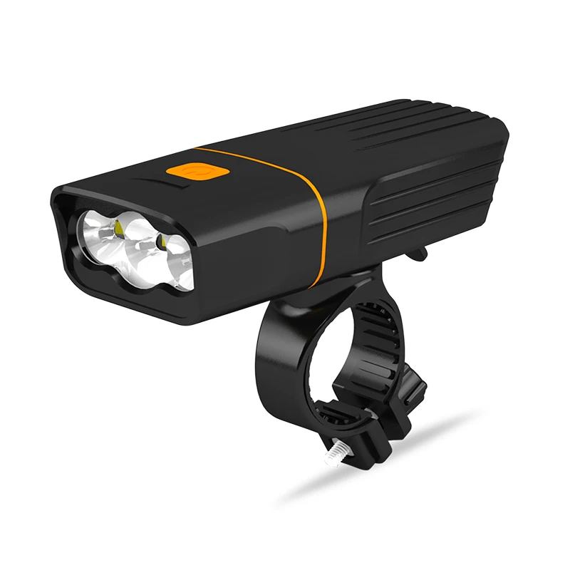 Mountain Three LED 1300 Lumen Bike Light USB Rechargeable Bicycle Lights Waterproof 18650*2 Battery Cycling Front Lamp
