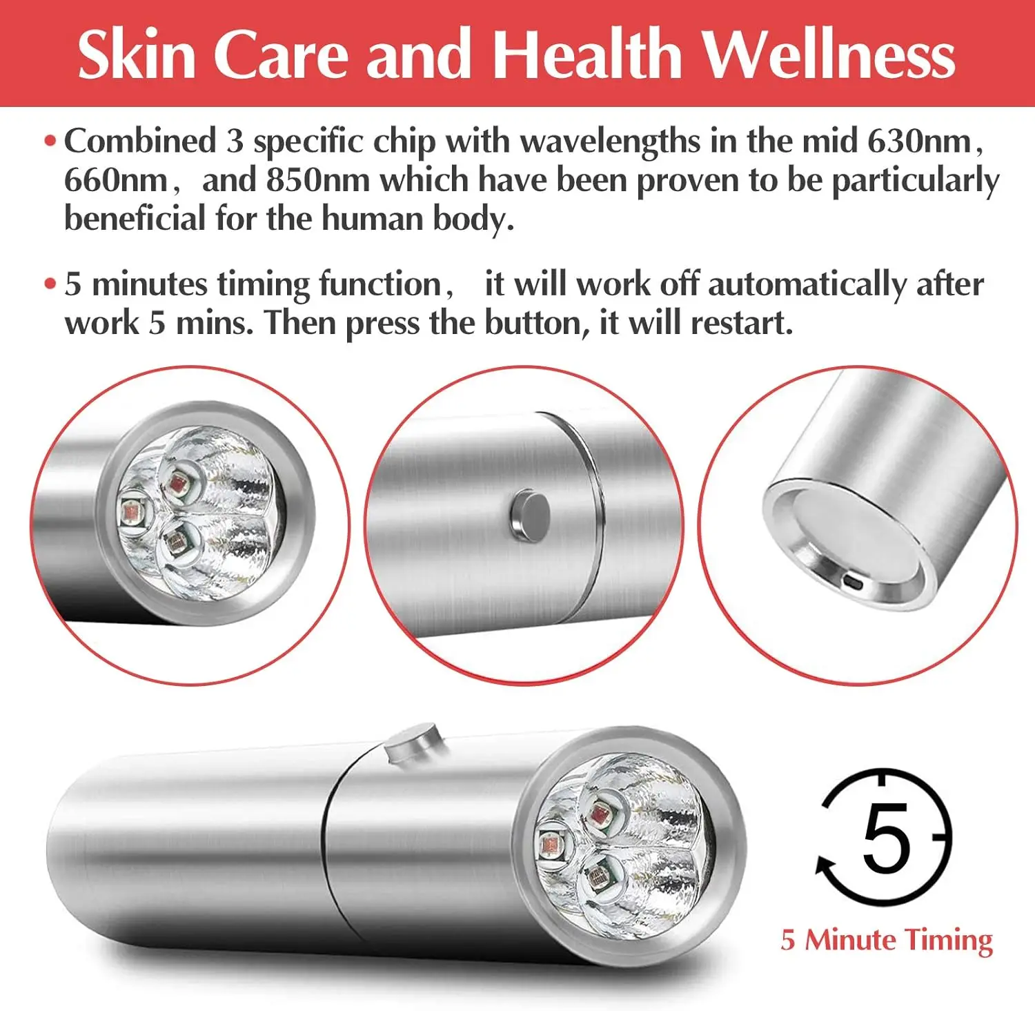 Hot Selling LED Infrared Light Therapy Torch for Pain Relief and Muscle Relax for Home Use