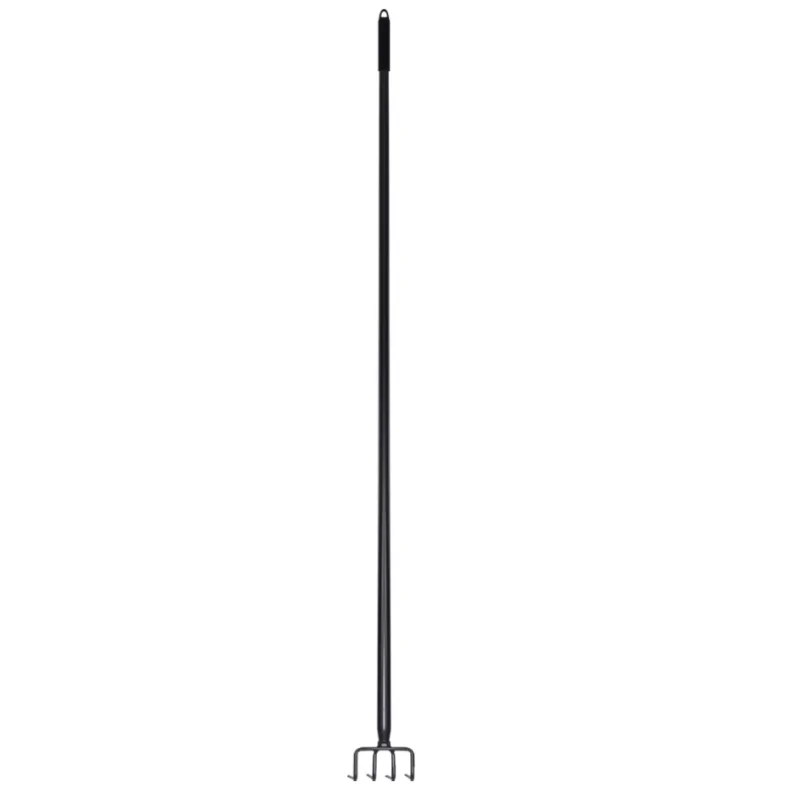 Professional Durable Forged 4 Prong Garden Fork Hoe Cultivator with Long Steel Handle