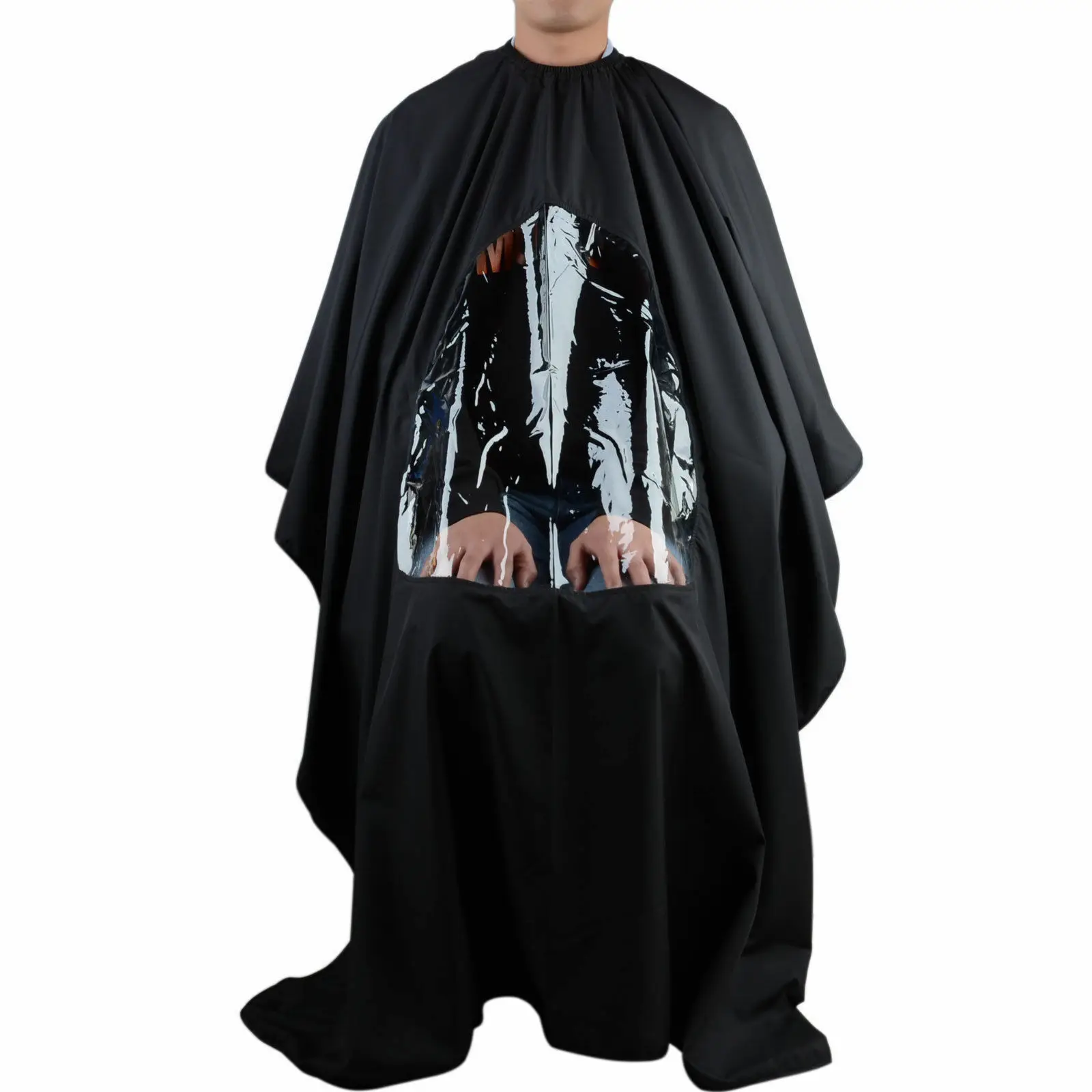 Wholesale beauty salon hair cutting waterproof barber cape with window
