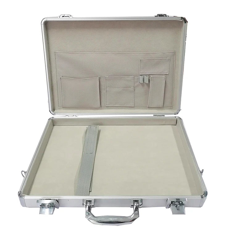 
17 Inch Silver Laptop Aluminum Attache Cases for Men 