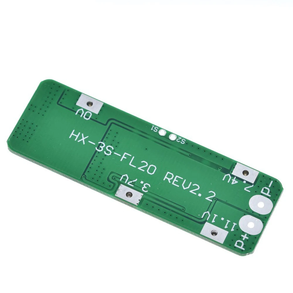 BMS 3S 20A Li-ion Lithium Battery 18650 Charger PCB BMS Protection Board 12.6V Cell 59x20x3.4mm Module