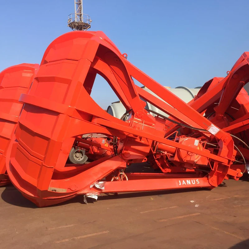 3-45 tons customize orange peel remote control grab bucket for bulk cargo rock sand