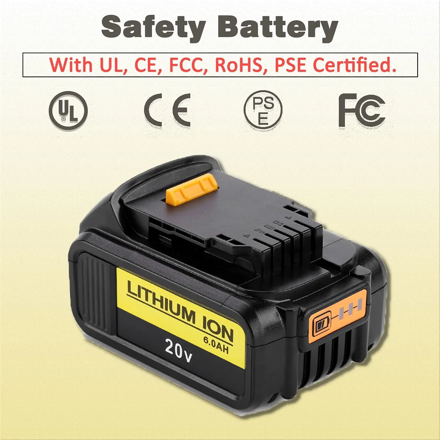 20v 6000mah Power Replacement for Dewalt Tool Li-ion Battery Cordless Parts Dcb200 Dcb201 For Dewalt Cordless Drill Battery