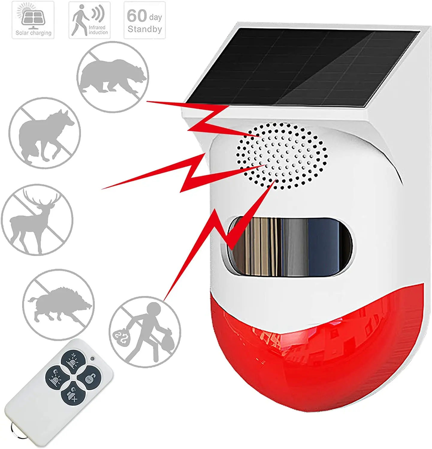 burglar alarm security alarm system products SOLAR charging remote control alarm
