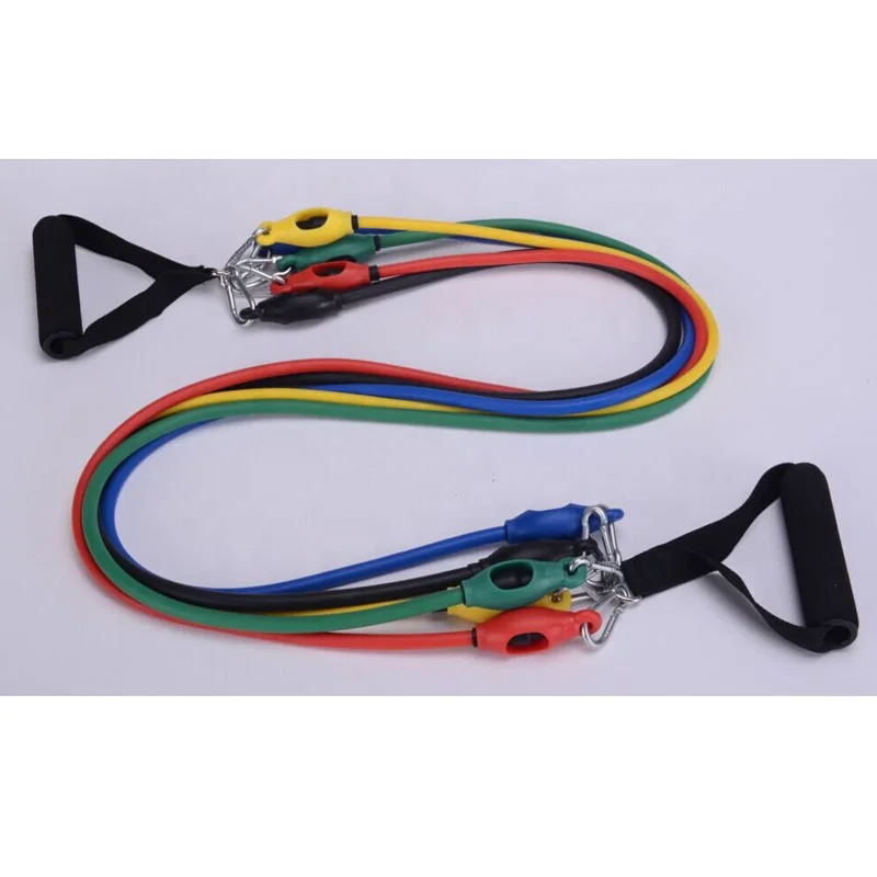 Resistance Bands With Foam Handles For Yoga/Pilates/Abs Exercise Tube Workout Fitness Kits