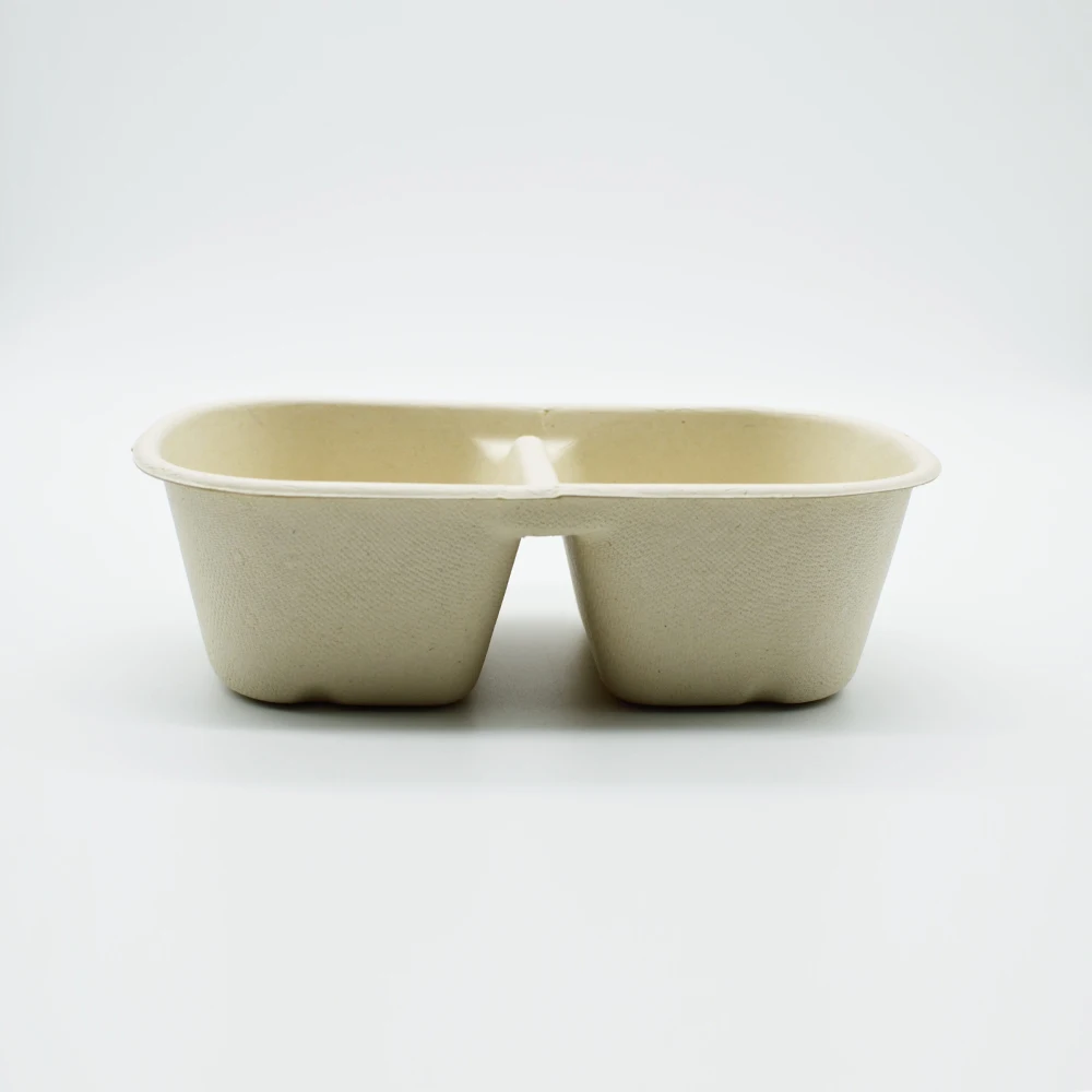 FTS Compostable Ecofriendly Sugarcane Bagasse Take Away Burger Box Biodegradable Lunch Box Custom Hamburger Packaging Boxes