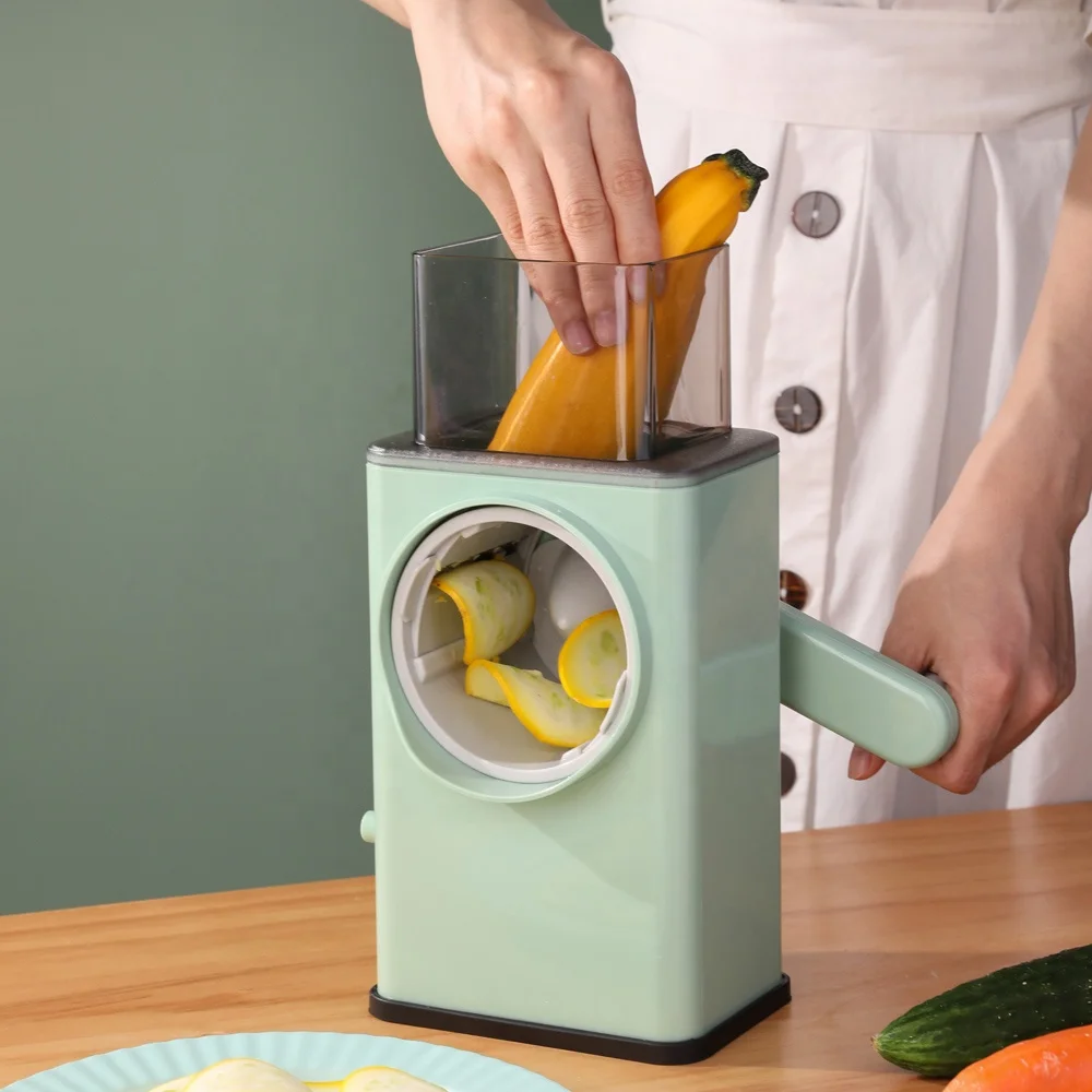 New plastic manual spiral food shredder cutting vegetable cutter cheese grater machine for home use