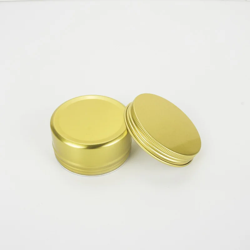 Поставка от производителя, Золотая круглая переносная алюминиевая коробка для воска и волос, коробка для дезинфекции тигрового масла