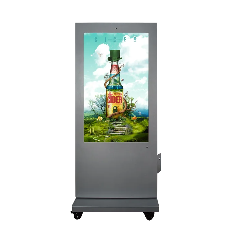 waterproof 43 outdoor 2500nit lcd kiosk full color advertising digital touch totem signage wifi display screen price for sale