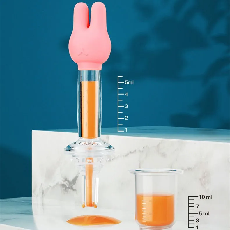 Baby Medicine Dispenser, Kids Medicine Pacifier, Soft Tip Liquid Medicine Syringe Dropper Feeder for Infant Toddler Newborn