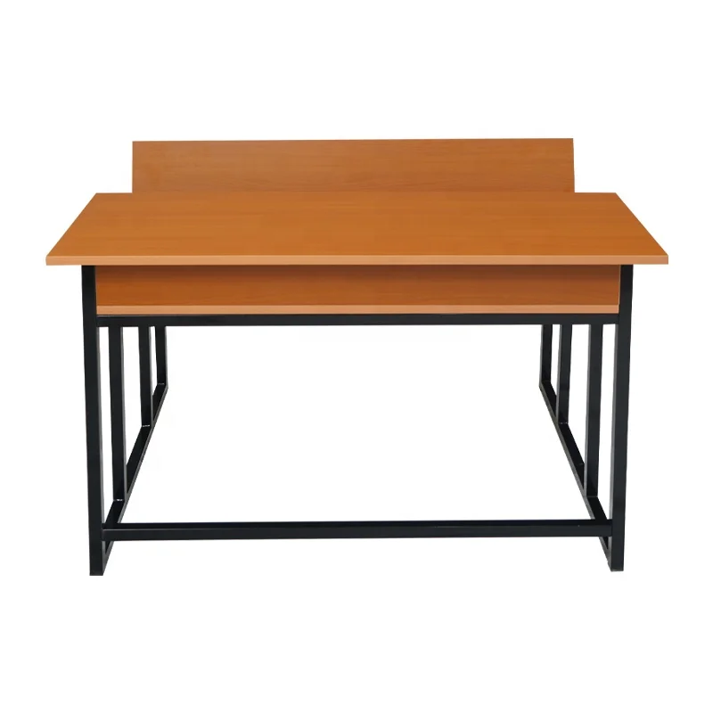 Conjoined Desk And Chair Two Seater Wooden School Furniture Desk and Chair Double School Table and Bench
