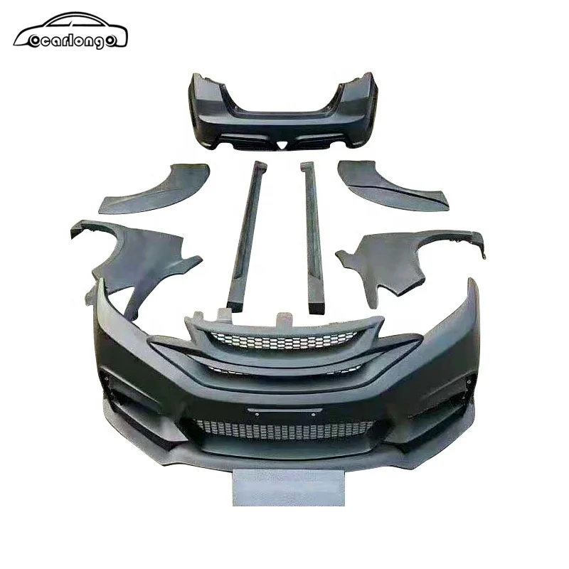 Car Body Kits CMST Style Wide Bumper For Honda Fit GK5 2014-2018 Car bumpers