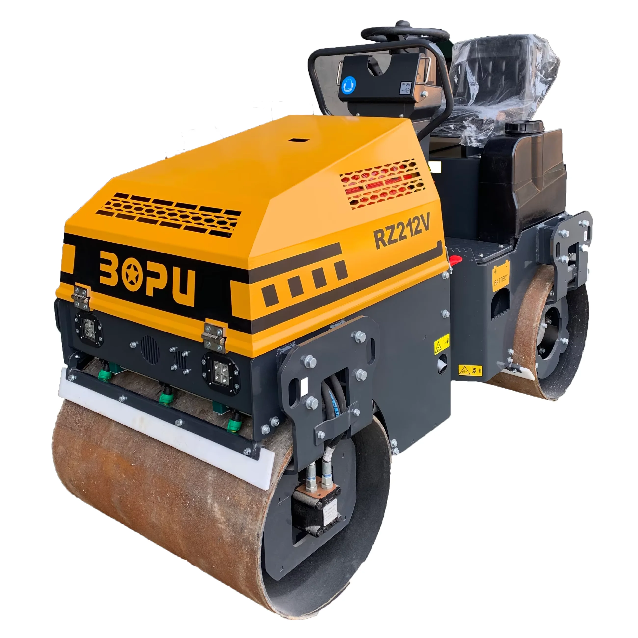 Drivable Small Smooth Double Drum Asphalt Concrete Vibrator Compactor Ride On Road Roller Machine With Air-Cooled Diesel Engine