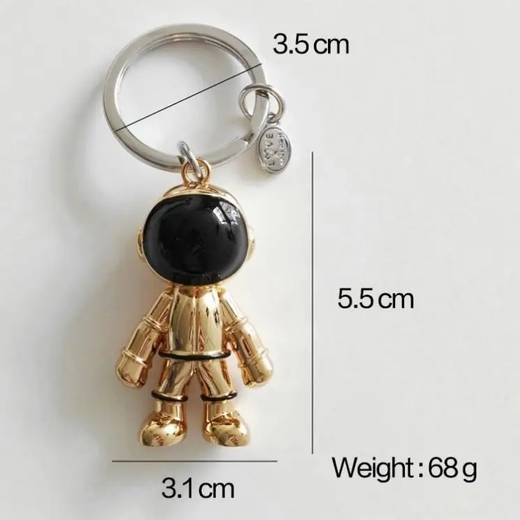 Factory No Moq Wholesale 3D Souvenir Keyring Bulk Creative Astronaut Key Chain